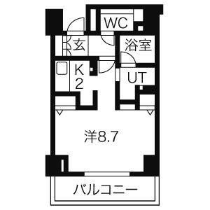 1K 間取り図