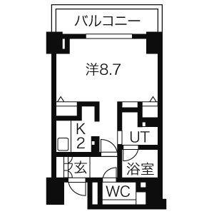 1K 間取り図