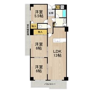 3LDK 間取り図