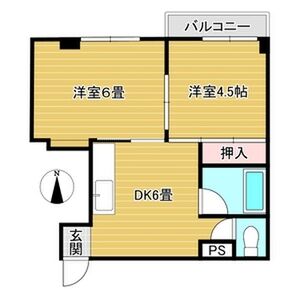 2DK 間取り図
