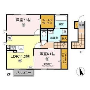 2LDK 間取り図