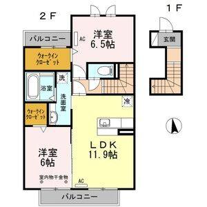 2LDK 間取り図