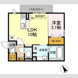 1LDK 間取り図