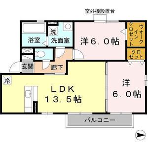 2LDK 間取り図