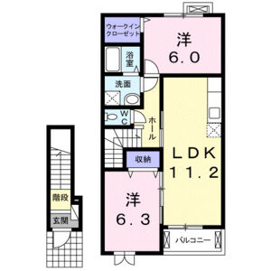 2LDK 間取り図