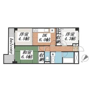 3DK 間取り図