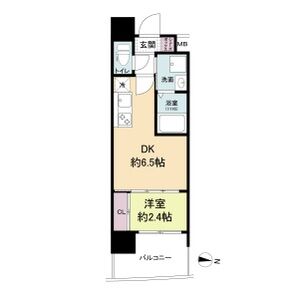 1DK 間取り図