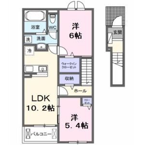 2LDK 間取り図