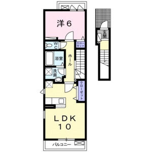 1LDK 間取り図