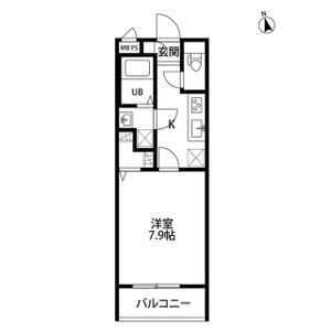 1K 間取り図
