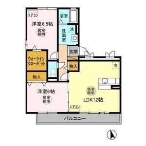 2LDK 間取り図