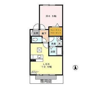 1LDK 間取り図