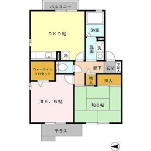 2DK 間取り図