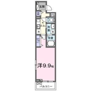 1K 間取り図