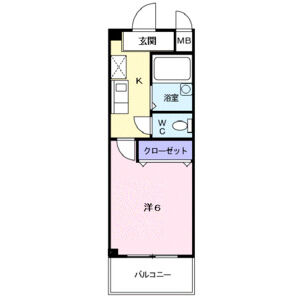 1K 間取り図