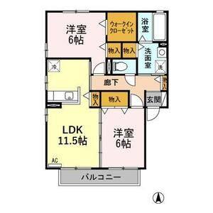 2LDK 間取り図