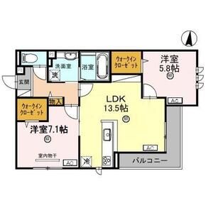 2LDK 間取り図
