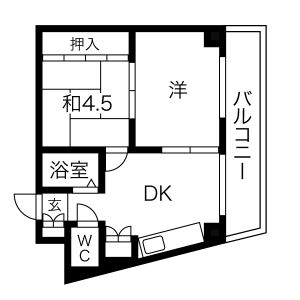 2DK 間取り図