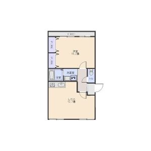 1LDK 間取り図