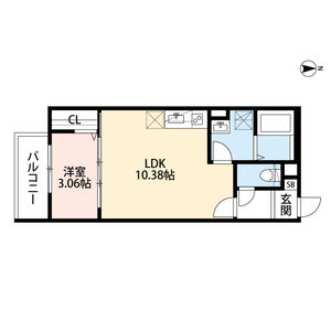 1LDK 間取り図