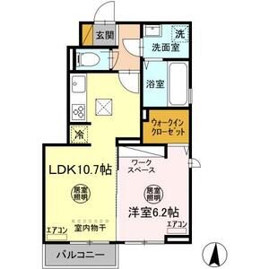 1LDK 間取り図