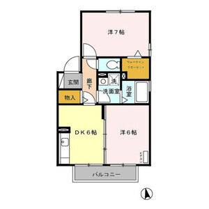 2DK 間取り図