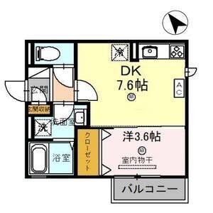 1DK 間取り図