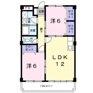 2LDK 間取り図