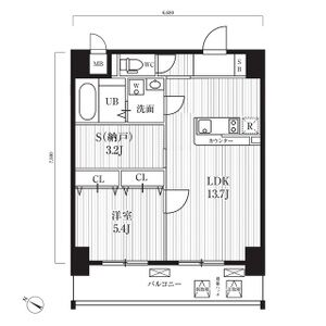 1LDK 間取り図