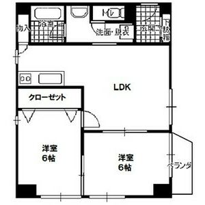 2LDK 間取り図