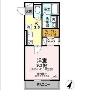 1K 間取り図