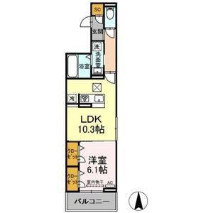 1LDK 間取り図