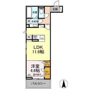 1LDK 間取り図