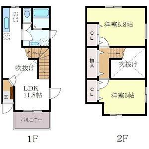2LDK 間取り図