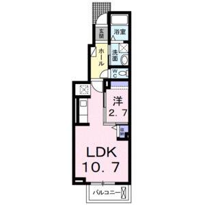 1LDK 間取り図