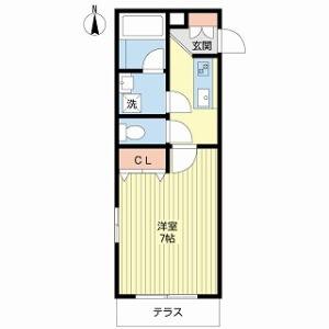 1K 間取り図