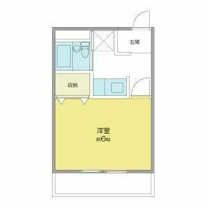 1K 間取り図