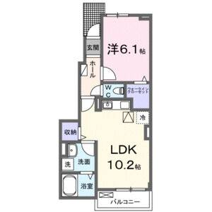 1LDK 間取り図