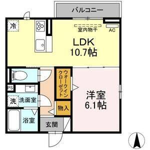 1LDK 間取り図