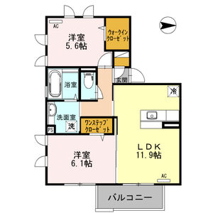 2LDK 間取り図