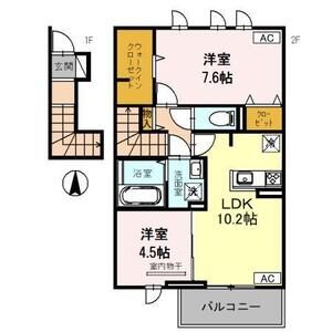 2LDK 間取り図