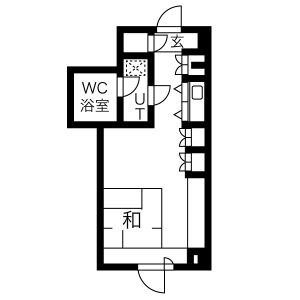 1K 間取り図