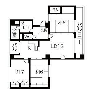 3LDK 間取り図