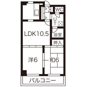 2LDK 間取り図