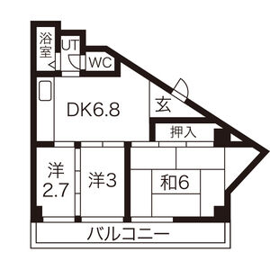 3DK 間取り図
