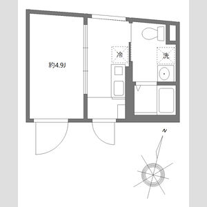 1K 間取り図