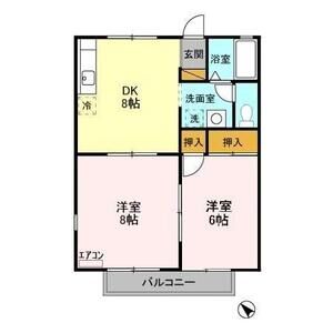 2DK 間取り図