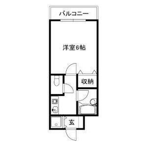 1K 間取り図