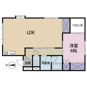 1LDK 間取り図
