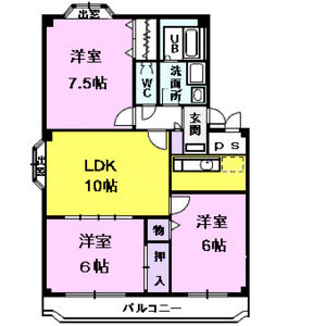 3LDK 間取り図